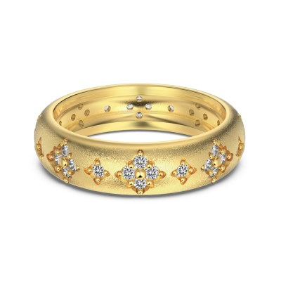 Widened Surface Unisex Silver Ring