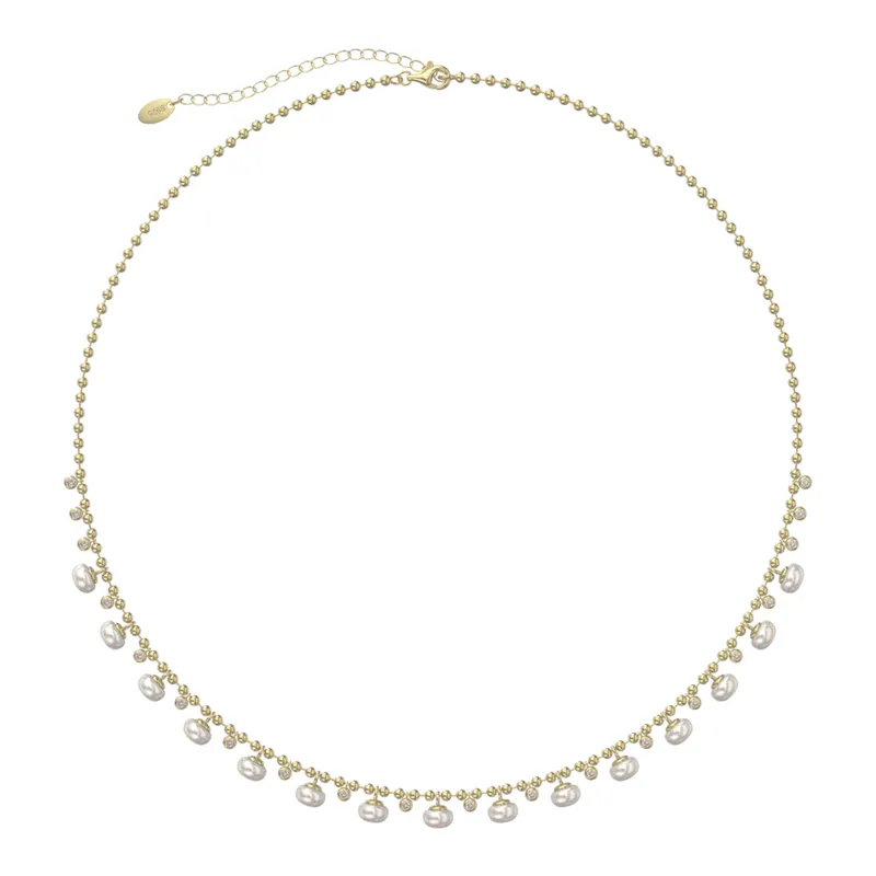 Gold-plated Necklace with Cross Pendant
