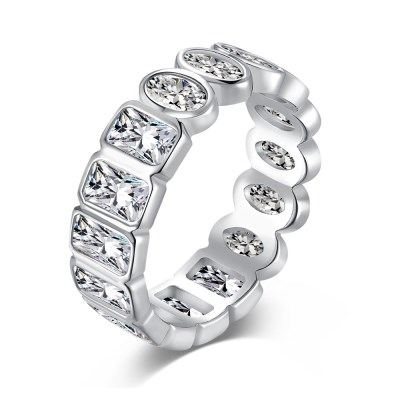 Gold-plated Silver Ring with Diamonds
