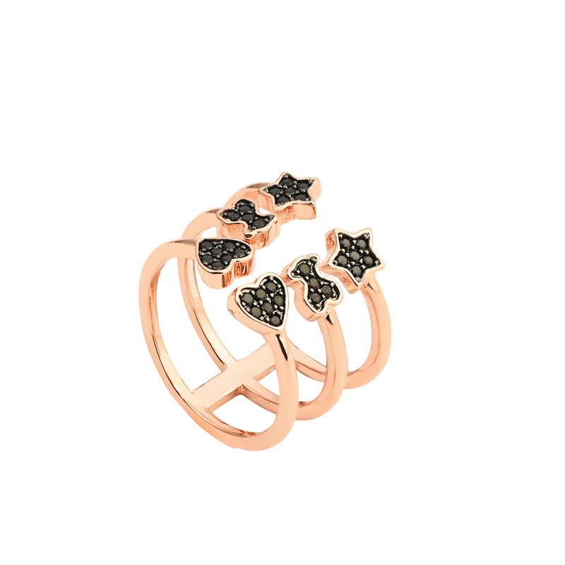 Four Leaf Clover Adjustable Copper Ring