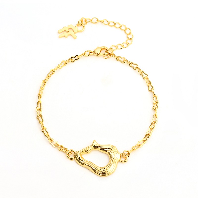 Half Crystal Half Silver Bracelet