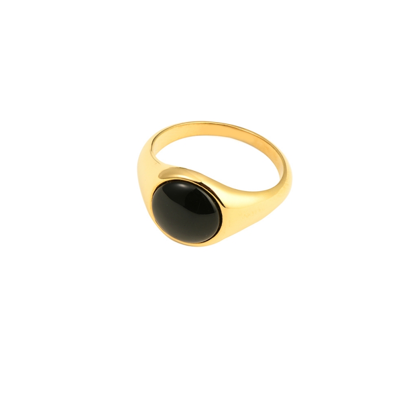 Custom Carved Stainless Steel Ring