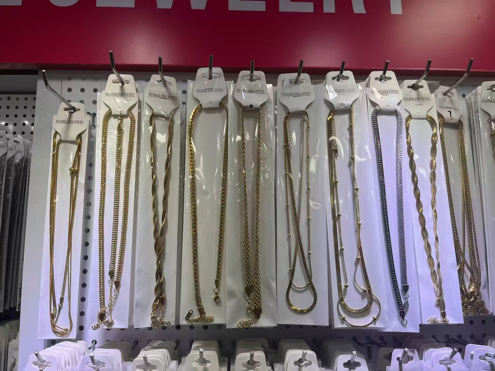Gold Plated Stainless Steel Necklace Chains Hypoallergenic Unisex Blank Link Chains for Hip Hop DIY Jewelry Making