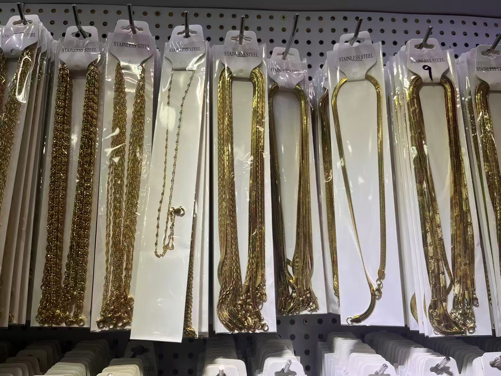 Gold Stainless Steel Multi-Style Chain Necklace, Snake Bone & Cuban Link Layering Neck Chain, Unisex Hip Hop Minimal Jewelry