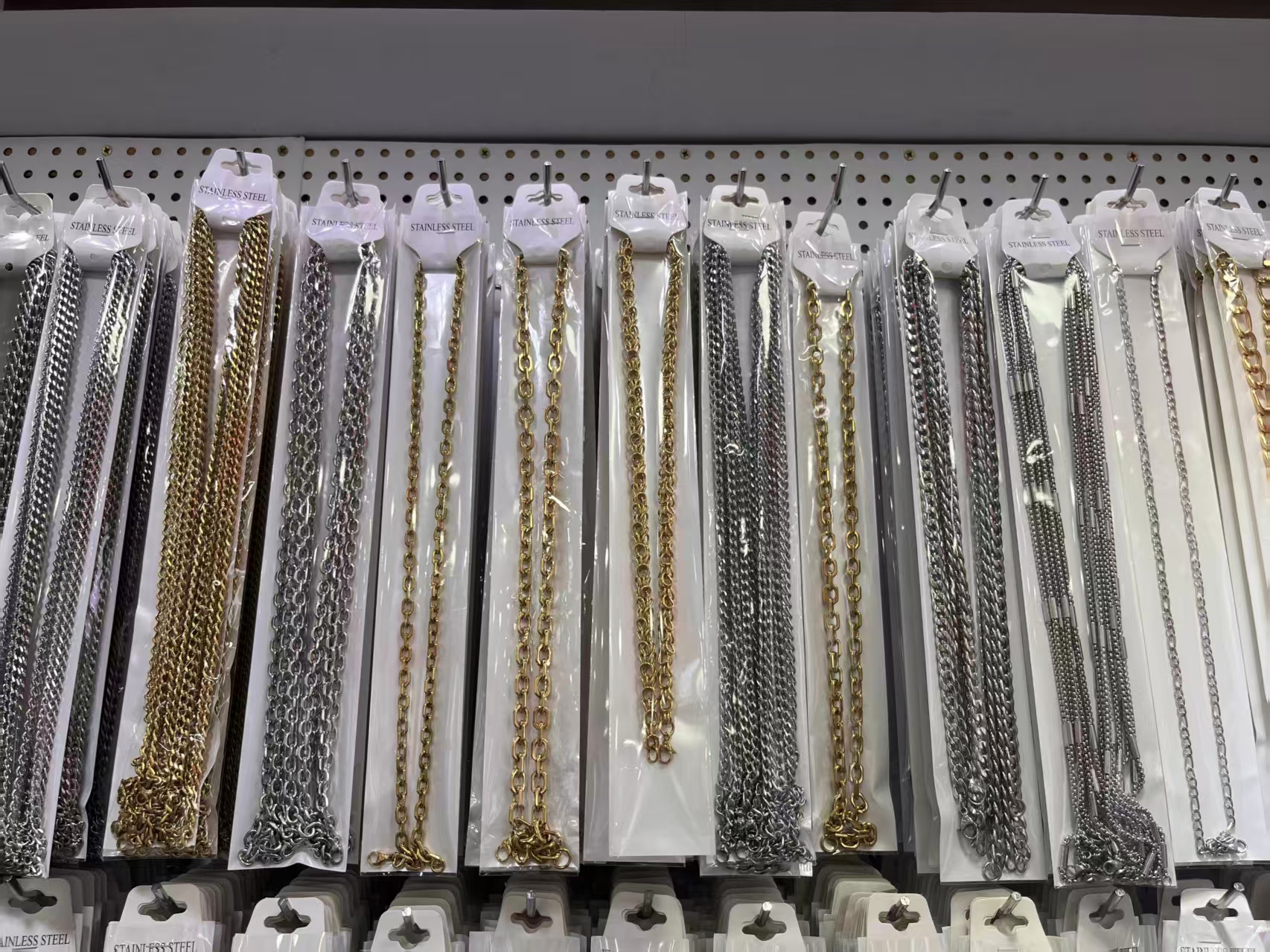 Multi-Style Stainless Steel Necklaces Anti-Tarnish Unisex Hip Hop Mixed Chain Neck Jewelry for Men Women