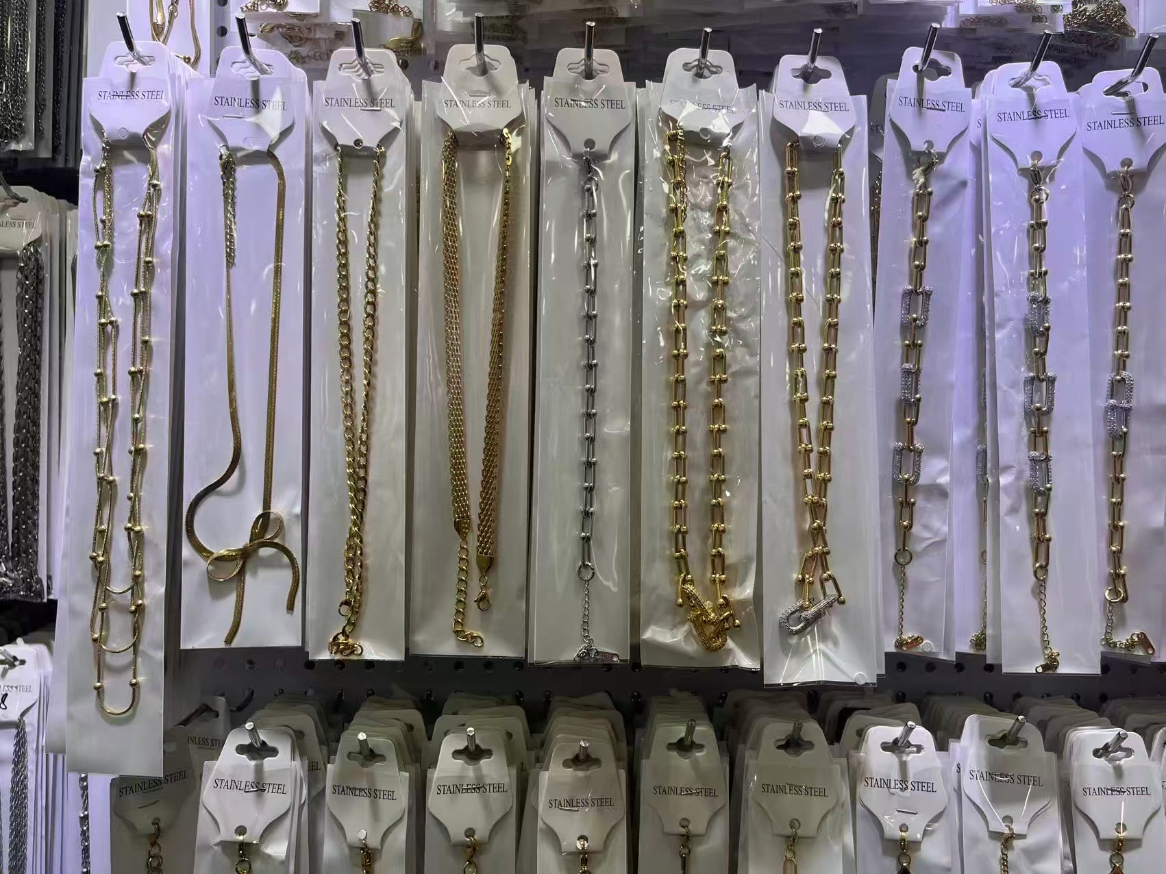 Unisex Stainless Steel Chain Necklace Anti-Tarnish Hip Hop Fashion Link Jewelry for Men Women