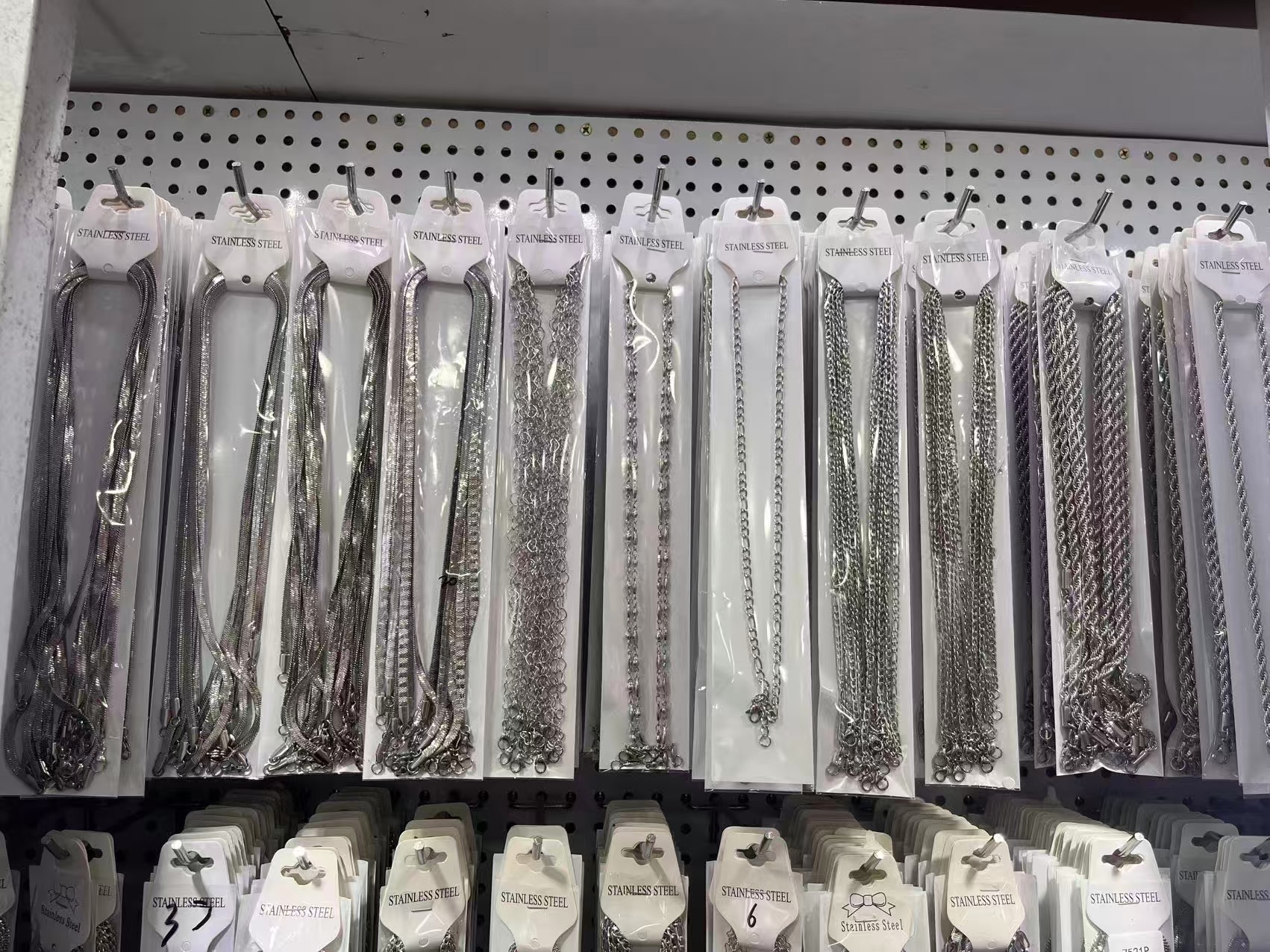 Assorted Thin Stainless Steel Chain Necklaces, Minimalist Unisex Stackable Silver Hip Hop Neck Jewelry