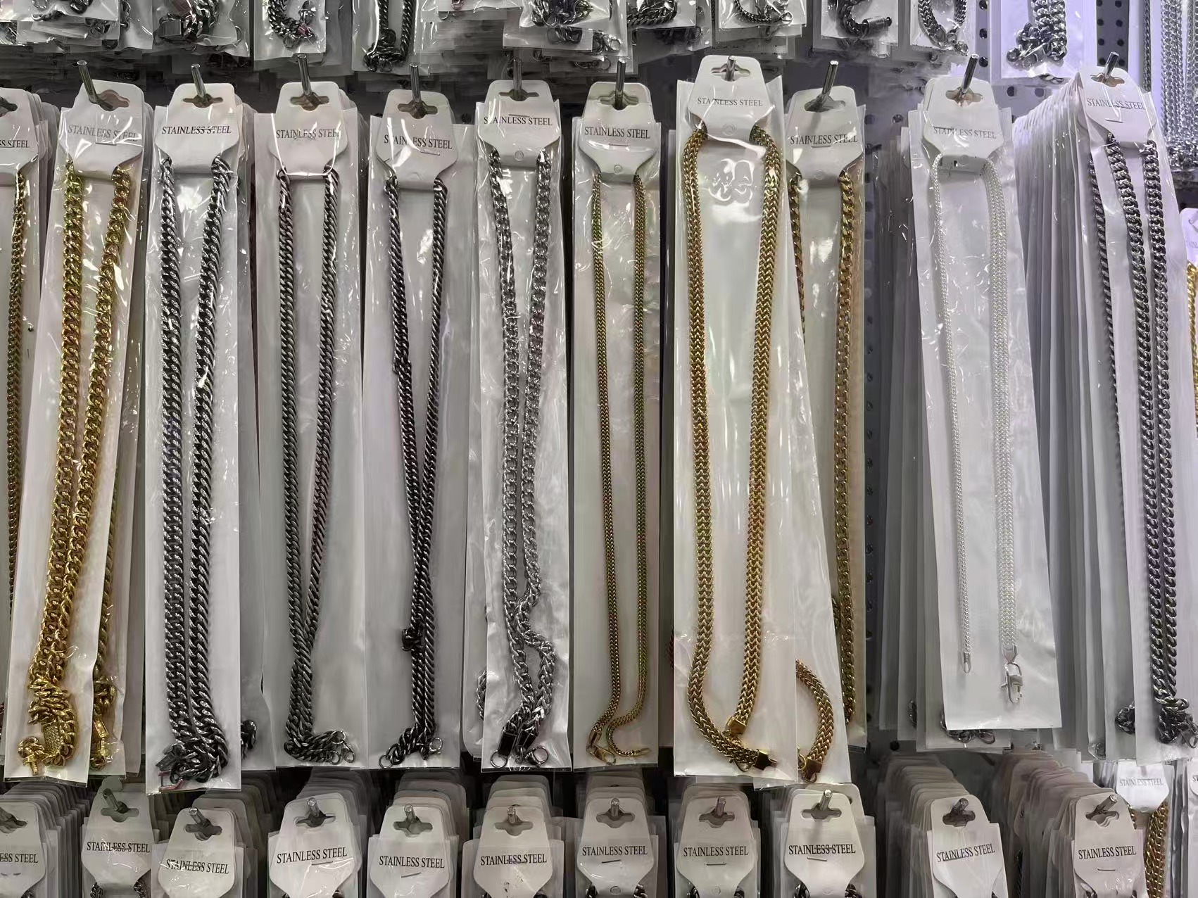 Assorted Cuban & Snake Chain Necklaces, Anti-Tarnish Stainless Steel Fashion Neck Jewelry