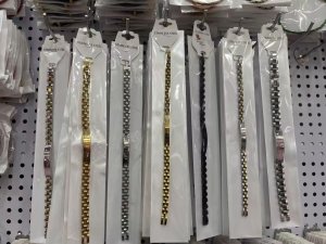 Stainless Steel Watch Link Bracelet, Unisex Metal Band Wrist Bracelet Jewelry