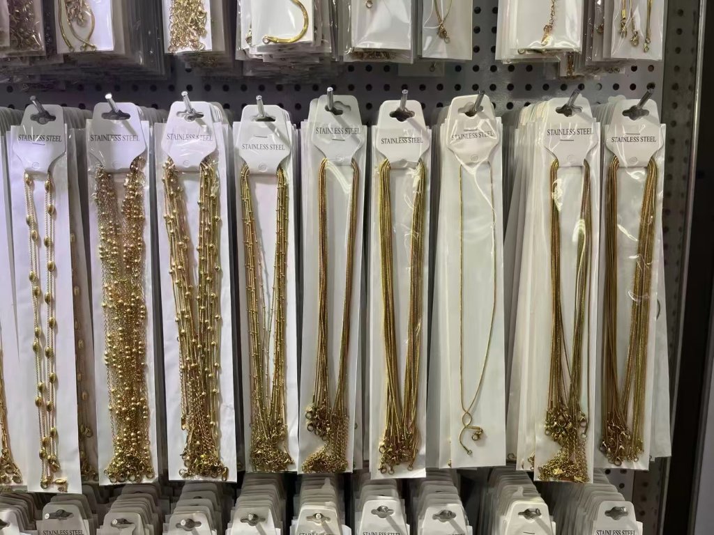 Stainless Steel Multi‑Strand Dainty Chain Necklace, Unisex Gold Tone Layered Neck Jewelry