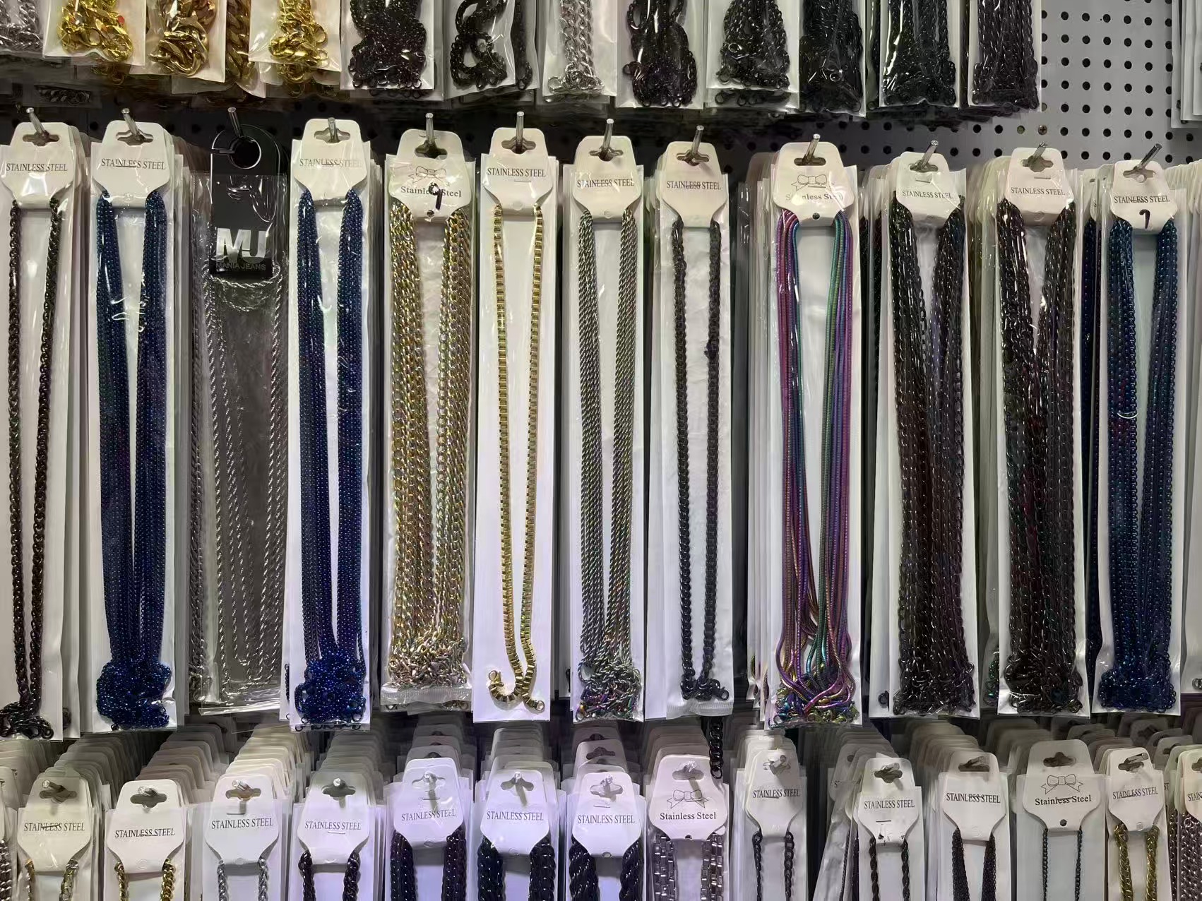 Mixed‑Color Stainless Steel Chain Necklaces, Unisex Multi‑Style Link Chains for Jewelry Making & Layering