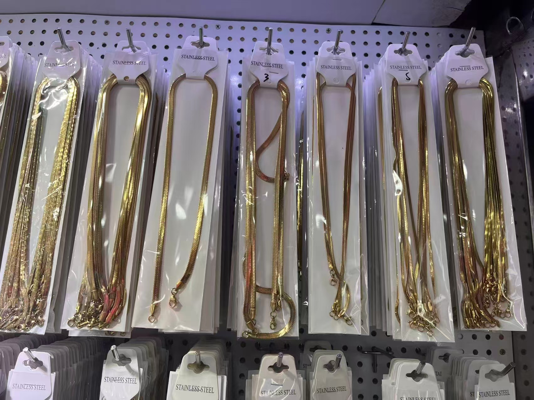Gold Plated Stainless Steel Snake Chain Necklace for Women Unisex